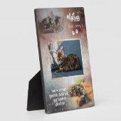 Plaque photo de chat préférée Bonjour Rust & Navy (Côté)