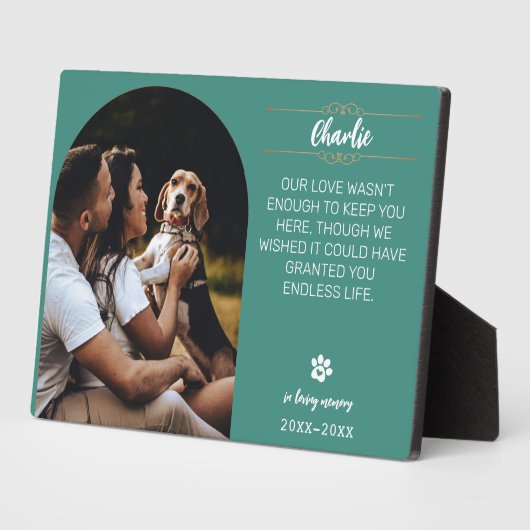 Plaque Photo de Chien - Souvenir Affectueux – Pers (Côté)