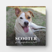 Plaque Photo de Chien Souvenir Empreintes de Patte (Devant)