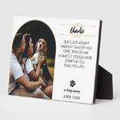 Plaque Photo de Chien - Souvenir Personalise (Côté)