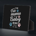 Plaque Photo De Fur Mama à Baby Mama Est 2025 Chien Cat Maman<br><div class="desc">De Fur Mama à Baby Mama Est 2025 Chien Chat Nouvelle Maman</div>