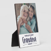 Plaque photo de la meilleure grand-mère du monde (Côté)