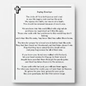 Plaque photo de la tablette Adieu 8x10 (Devant)