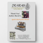 Plaque photo de l'auteur (Devant)