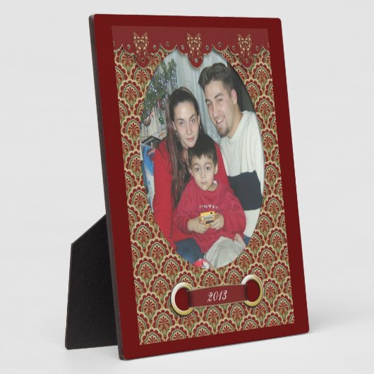 Plaque photo de Noël conception victorieuse (Côté)