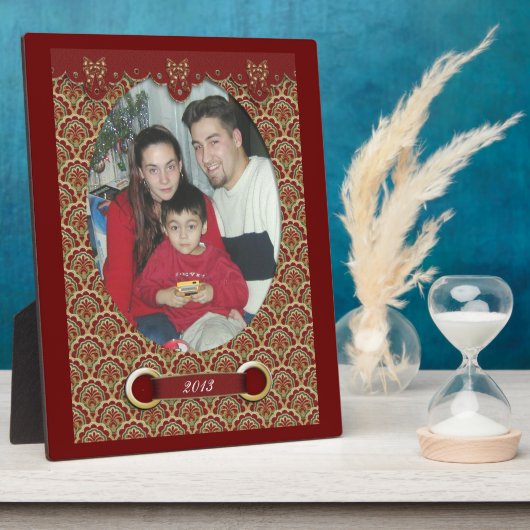 Plaque photo de Noël conception victorieuse (Côté)