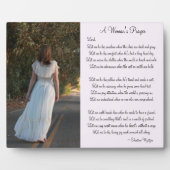 Plaque photo de prière personnalisée pour une femm (Devant)