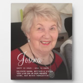 Plaque Photo de Souvenir Mémorial (Devant)