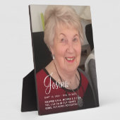 Plaque Photo de Souvenir Mémorial (Côté)