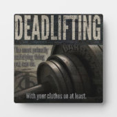Plaque Photo Deadlift - Funny Gym - Novelty Workout (Devant)