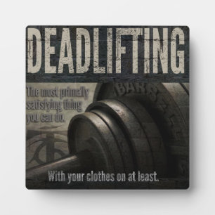 Plaque Photo Deadlift - Funny Gym - Novelty Workout