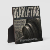 Plaque Photo Deadlift - Funny Gym - Novelty Workout (Recto)