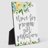 Plaque Photo Débit 8x10 pour la progression pas la perfection (Côté)