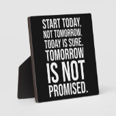 Plaque Photo Début aujourd'hui - Motivation du succès (Recto)