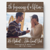 Plaque Photo Début D'Un Fiançailles Photo À Vie (Devant)