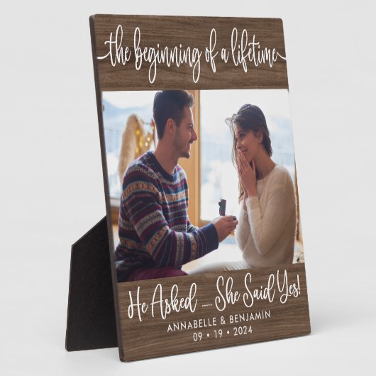 Plaque Photo Début D'Un Fiançailles Photo À Vie (Côté)