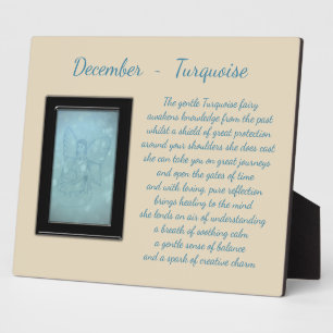 Plaque Photo Décembre Birthstone Turquoise
