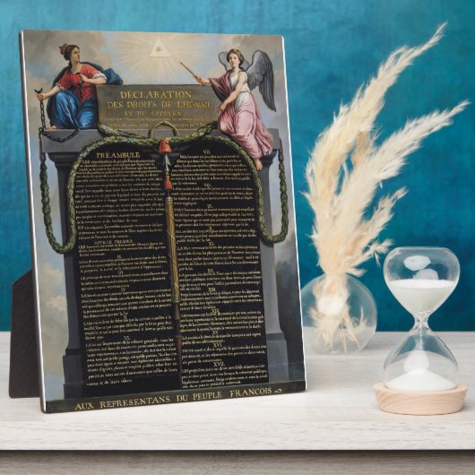 Plaque Photo Déclaration des droits de l'homme et du citoyen (Côté)