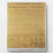 Plaque Photo Déclaration d'indépendance (Devant)