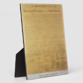 Plaque Photo Déclaration d'indépendance (Côté)