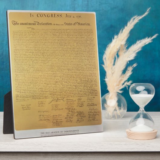 Plaque Photo Déclaration d'indépendance (Côté)