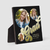 Plaque Photo Décor de la soirée photographique noir et or (Recto)