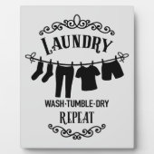 Plaque Photo décor de laverie mignonne (Devant)