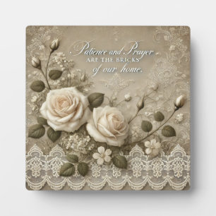 Plaque Photo Décor de maison Patience et Prière Vintage W