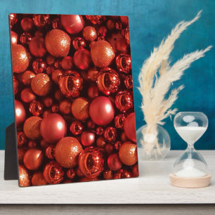 Plaque Photo Décor de Noël Baubles rouges