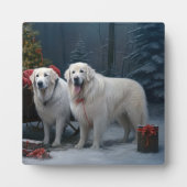 Plaque Photo Décor de Noël des Grands Pyrénées neige neige neig (Devant)
