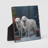 Plaque Photo Décor de Noël des Grands Pyrénées neige neige neig (Recto)