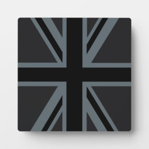 Plaque Photo Décor design pour drapeau Union Jack noir