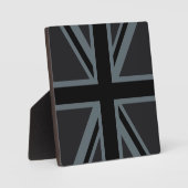 Plaque Photo Décor design pour drapeau Union Jack noir (Recto)
