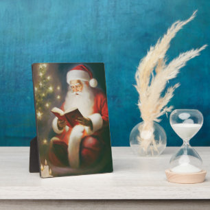 Plaque Photo Décoration de Noël vintage murale lisant Santa