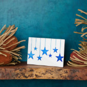 Plaque Photo Décorations de Noël Bleues (Côté)
