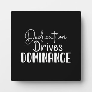 Plaque Photo Dédication Drives Dominance - Hustle, Gym, Succès