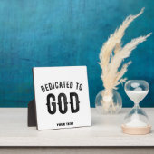 PLAQUE PHOTO DÉDIÉ À DIEU COOL PERSONNALISABLE NOIR TEXTE (Insitu)