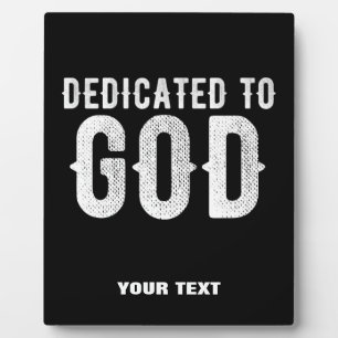 PLAQUE PHOTO DÉDIÉ À DIEU COOL PERSONNALISABLE TEXTE BLANC