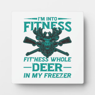 Plaque Photo Deer In My Freezer - amateur de chasse