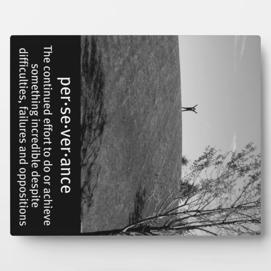 Plaque Photo Définition de persévérance (Devant)