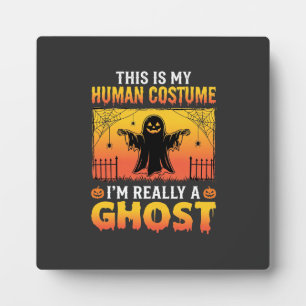 Plaque Photo Déguisement Fantôme Vintage pour Halloween