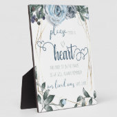 Plaque Photo Demande de mariage Signer un coeur (Côté)