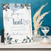 Plaque Photo Demande de mariage Signer un coeur (Côté)