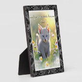 Plaque Photo Dentelle en céramique Noir (Côté)