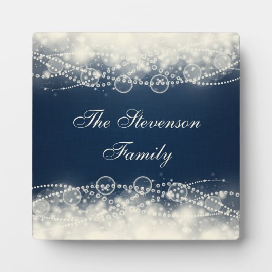 Plaque Photo Dentelles et perles Abstraites personnalisées (Devant)