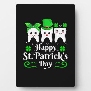 Plaque Photo Dentist Happy Jour de la Saint Patrick Dental Assi
