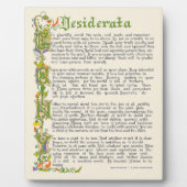 Plaque Photo Desiderata, A 1920's Prose by Max Ehrmann (Devant)