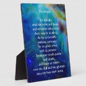 Plaque Photo Desiderata Go Placidly (Côté)