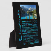 Plaque Photo Desiderata Poem Moraine Lac (Côté)