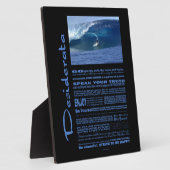 Plaque Photo Desiderata Poem Surf À Hawaii (Côté)